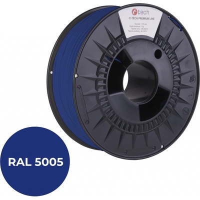 C-Tech Premium Line PLA, signální modrá, RAL5005, 1,75mm, 1kg