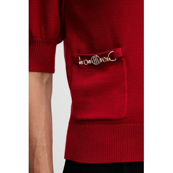 Fracomina Пуловер Fracomina в червено от лека материя FR25WT7019K55601 (FR25WT7019K55601)