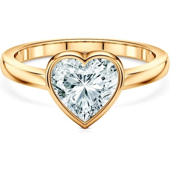 SAVICKI Годежен пръстен Pure: злато, лабораторен диамант с шлифовка "сърце