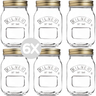 Kilner multipack zavařovací sklenice se šroubovacím víkem 6ks x 500ml