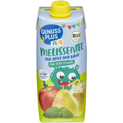 GENUSS PLUS BIO nápoj s meduňkový čaj s jablečnou šťávou 500 ml