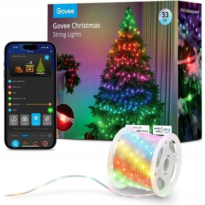 Govee LED RGBIC osvětlení pro vánoční stromek 10m
