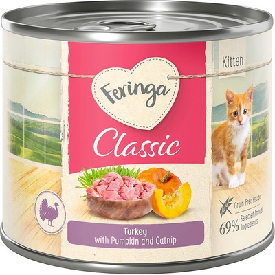 Feringa Kitten miešané balenie: králičie a kuracie + losos a kuracie 24 x 200 g