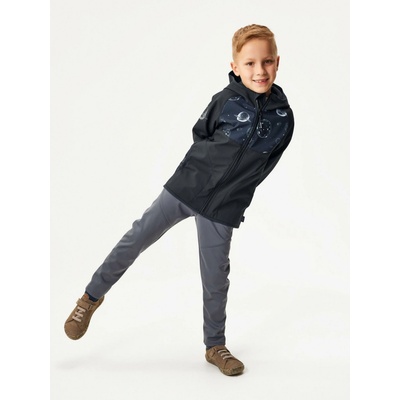 Unuo Dětská softshellová bunda s fleecem Basic Černá Planety – Hledejceny.cz