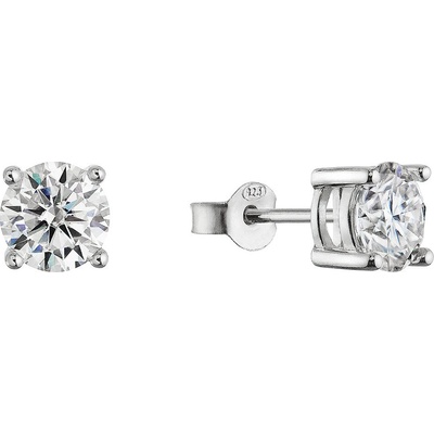 Evolution Group Stříbrné náušnice ELEN 11M00008 moissanite