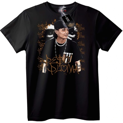 NOONEBRAND Тениска DE$O LOMA Градски стил - 2XL, Black