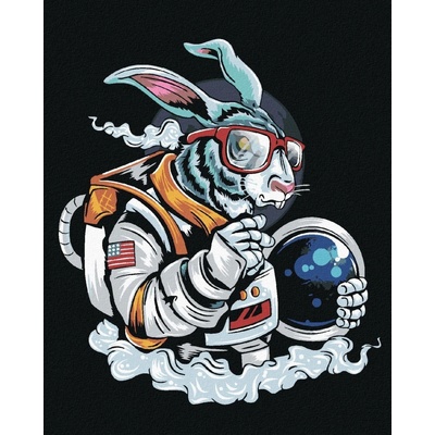 Malování podle čísel Králík kosmonaut