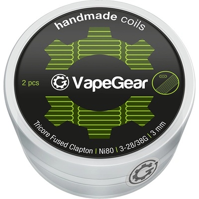VapeGear Handmade Coils Tricore Fused Clapton Ni80 3-28/38G 3mm 2ks