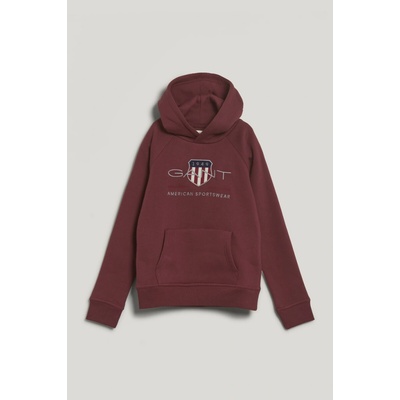 Gant Archive Shield Hoodie Wine Red