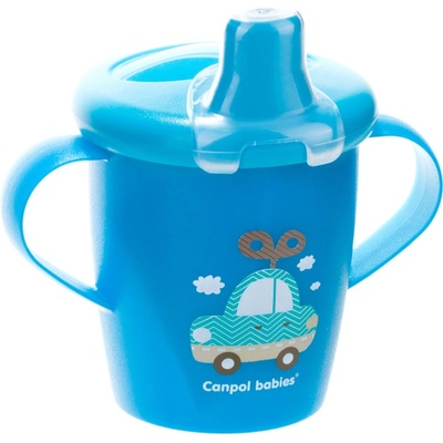 Canpol babies Неразливаща се чаша с твърд накрайник Canpol - Toys, 250 ml, Синя (31/200_blu)