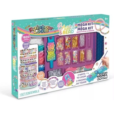 Kensho Rainbow Loom: Комплект за гигантски ластични гривни и нанизване на мъниста (R0224)