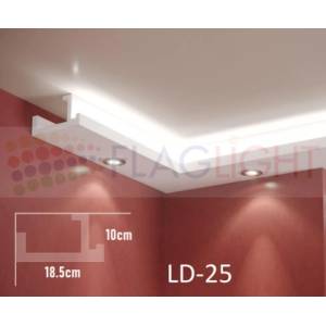  Ld-25 Декоративен профил за скрито led осветление ► 2метра (ld 25)