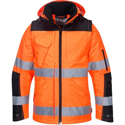 Portwest hi-vis 3в1 c469 / Изолирана светлоотразителна жилетка - hv оранжево/черно m (c469obrm)
