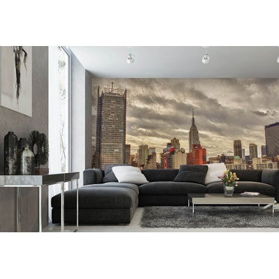 DIMEX ART Самозалепваща се флизелинова фототапета въздушен изглед на ню йорк 375 x 250 см
