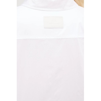 Giorgio Armani Памучна риза Armani Exchange дамска в бяло със стандартна кройка с класическа яка XW001399 AF12812 (XW001399.AF12812)