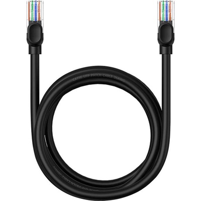 Baseus Мрежов кръгъл кабел Baseus RJ45, Cat. 5, 2 м B00133206111-03 - черен (B00133206111-03_VZ)