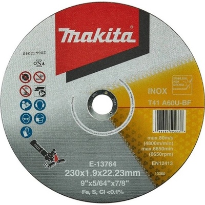 Makita E-13764 kotouč řezný nerez 230x1.9x22.23mm = old B-12273