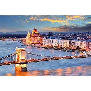 DIMEX ART Флизелинов фототапет верижният мост в будапеща 375 x 250 см