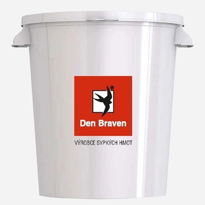 Den Braven - Míchací kbelík, 30 l, plastový, bílý s potiskem