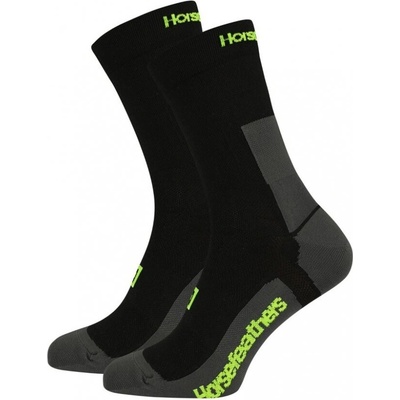 Horsefeathers Cyklistické ponožky Cadence Long Socks Black Limeade