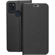 Púzdro Forcell LUNA Book Carbon Samsung Galaxy A21s čierne