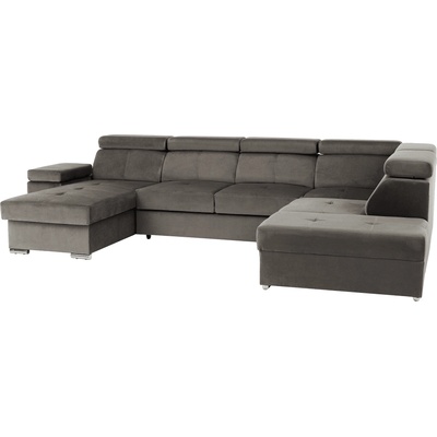 Диван Lamora U сиво кафяв ляв