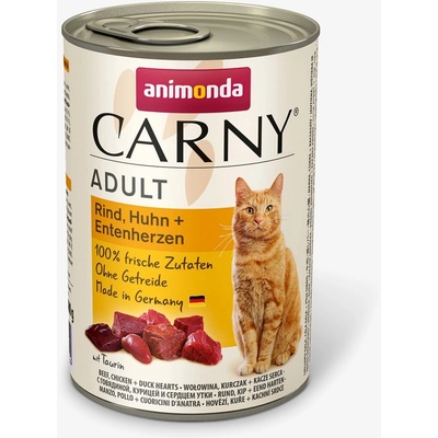 Animonda Carny Adult hovädzie,kura a kačacie srdiečka 6 x 400 g