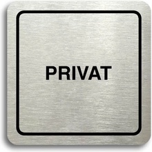Accept Piktogram "privat" (80 × 80 mm) (stříbrná tabulka - černý tisk)