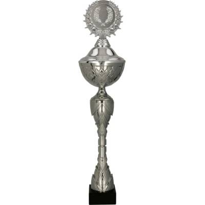 PUCHARY Pohár kovový stříbrný Výška: 31 cm Průměr: 12 cm