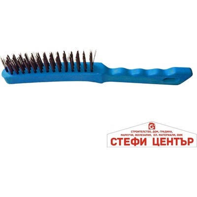 Basic Четка телена пластм. дръжка 3 реда Basic Skillco (340508)