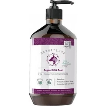 M-PETS NATUR`LUXE Argan Oil Acai 2 in 1 Shampoo/Conditioner - Шампоан и балсам за куче с арганово масло и акай - 500 мл - Белгия 10123799