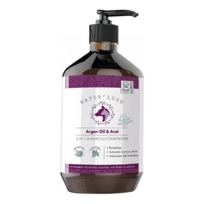 M-PETS NATUR`LUXE Argan Oil Acai 2 in 1 Shampoo/Conditioner - Шампоан и балсам за куче с арганово масло и акай - 500 мл - Белгия 10123799
