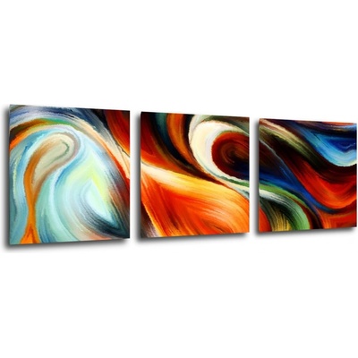 Impresi Obraz Pestrofarebný abstrakt - 90 x 30 cm (3 dielny)