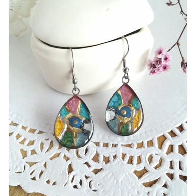 Витраж - обеци капка