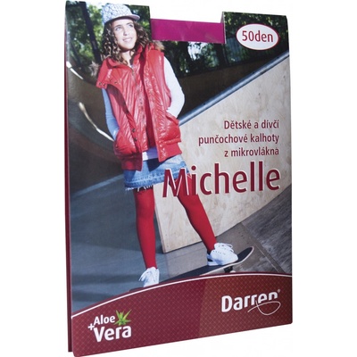 Darren Michelle dětské poloprůhledné punčochové kalhoty fucsia fuchsiová