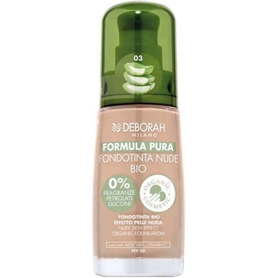 Deborah Milano Formula Pura make-up s Aloe Vera a vitaminem C Nude BIO 03 Beige 30 ml
