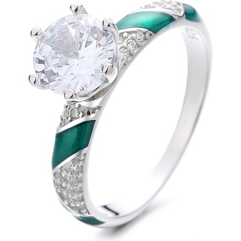 DELIS Пръстен от сребро 925, jw1323, елегантен дизайн с камък, с родиево покритие (jw1323)