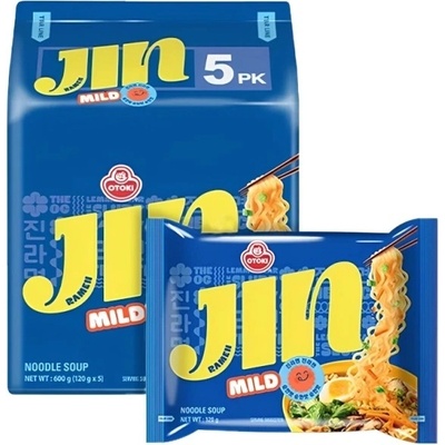 Ottogi Těstovinová polévka Jin Ramen Mild pikantní 5 x 120 g