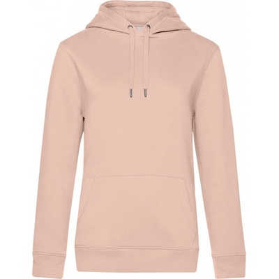 B&C dámská mikina s kapucí Queen Hooded jemná růžová