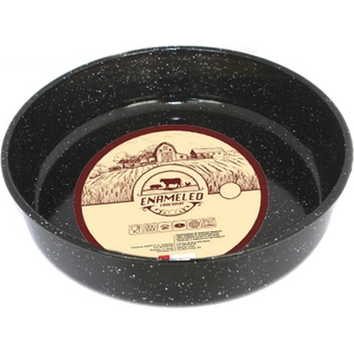 28 см черна емайлирана дълбока тава