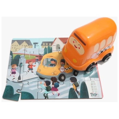 TOP BRIGHT s hračkou Školní autobus 24 dielov