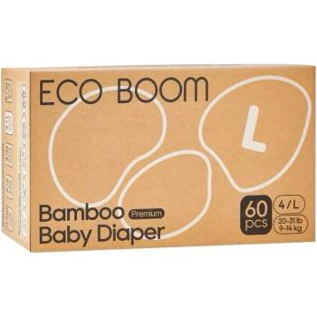 Eco Boom Бамбукови еко пелени Eco Boom Premium - Размер 4, 9-14 kg, 60 броя (ECO BOOM)