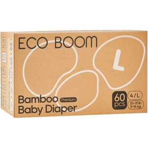 Eco Boom Бамбукови еко пелени Eco Boom Premium - Размер 4, 9-14 kg, 60 броя (ECO BOOM) - baby