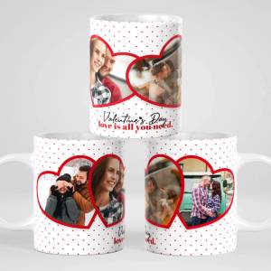 Art gift Чаша с 4 снимки за Свети Валентин
