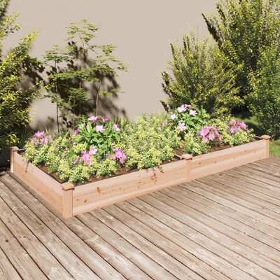 vidaXL vyvýšený záhon s vložkou 240x120x25 cm masivní jedle