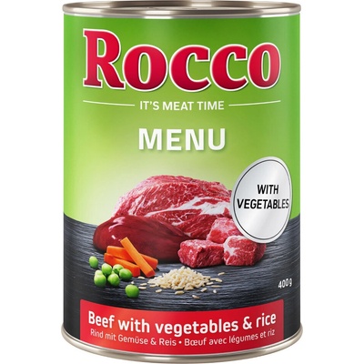 Rocco Menu hovädzie zelenina & ryža 24 x 400 g