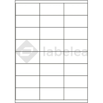 Labelea Samolepiace etikety 70x35 mm biele papierové, na hárku A4, pre laserovú a atramentovú tlač, Farba etikiet Biela, Počet hárkov v balení 100 EPY070035W024S