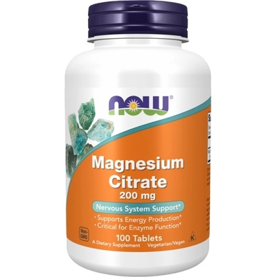 NOW Magnesium Citrate 200 mg [100 Таблетки]