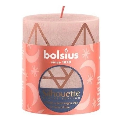 Bolsius Rustikálna ružová 8cm