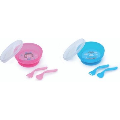 Canpol babies Toys Miska s lžičkou a vidličkou 350 ml
